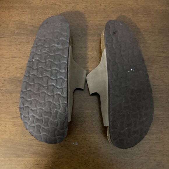 Women Size 10 Faux Suede Two Strap Sandel Cushioned Hippie Boho Chic Cowgirl - Picture 3 of 6